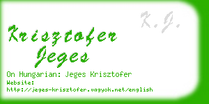 krisztofer jeges business card